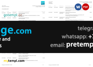 download Germany Consorsbank bank statement, template free fonts, 2 pages