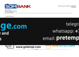 download Somalia Sombank bank statement template free fonts
