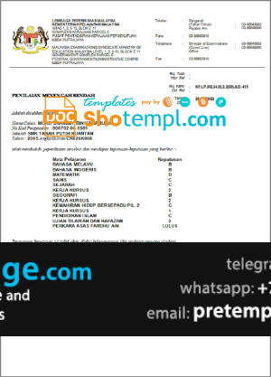 download Malaysia Ministry of Education certificate template free fonts